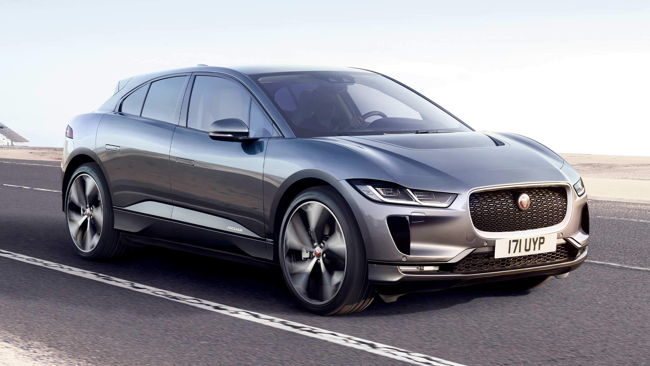 Jaguar I-PACE driving on highway road