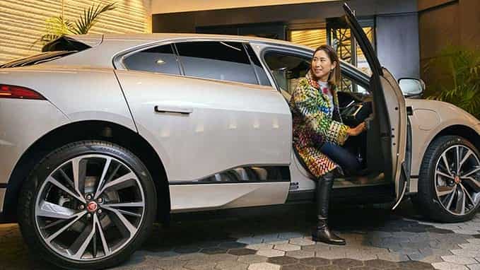 Megumi Kido and her Jaguar I-Pace